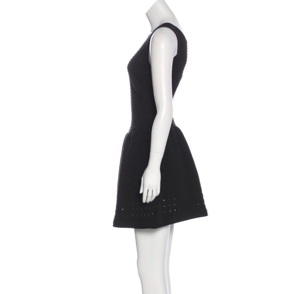 MAJE [2] Black scoop neck mini dress - Picture 2 of 4